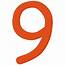 Amazoncom  Number 9 Style 40 Nine Decal Sticker Orange 17 Inch