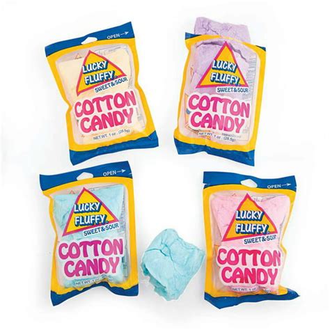 Cotton Candy Assorted Sour Flavors Edibles 12 Pieces