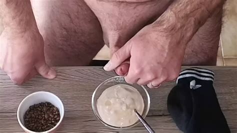 Cicci77 Masturbates Pedro And Makes Him Cum To Make The Yogurt Breakfast With Sperm And
