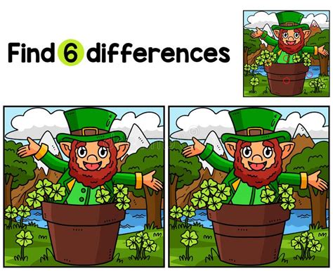 Spot Differences Leprechaun Stock Illustrations 18 Spot Differences