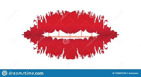red lipstick kiss isolated on white background stock vector illustration of lipstick lover