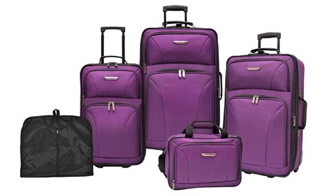 Travelers Choice Versatile Rolling Luggage Set 5 Piece Groupon