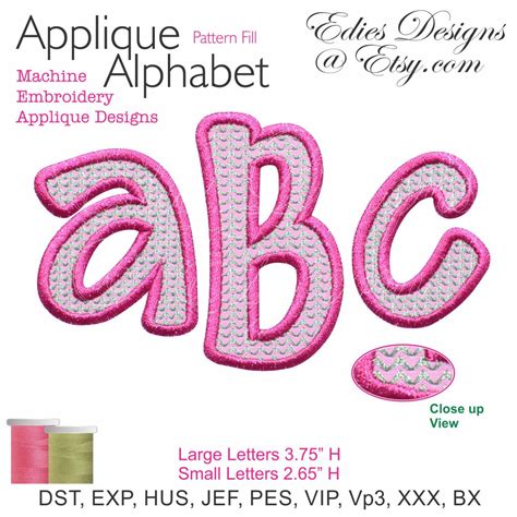 Applique Alphabet Machine Embroidery Designs Bx Format Digital Download