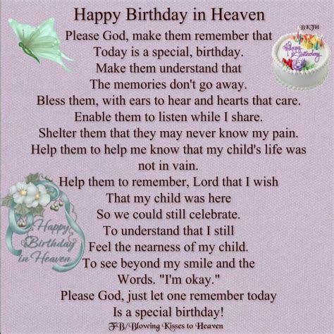 Birthday In Heaven Quotes Happy Birthday In Heaven Happy First