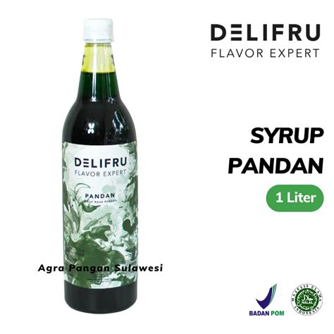Jual Syrup Pandan Delifru Sirup Pandan Premium 1 L 1000 Ml Flavor