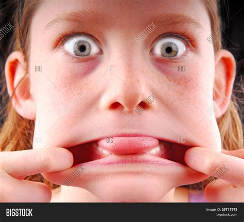 girl making funny face image and photo free trial bigstock
