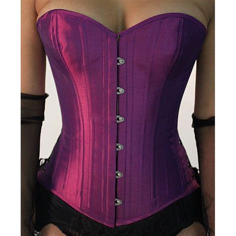 purple iridescent overbust steel boned corset bright electric purple iridescent silk steel