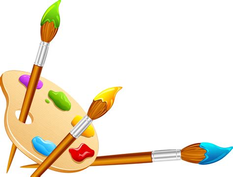 Painting Clip Art Paintbrush Boder Png Download 38872952 Free