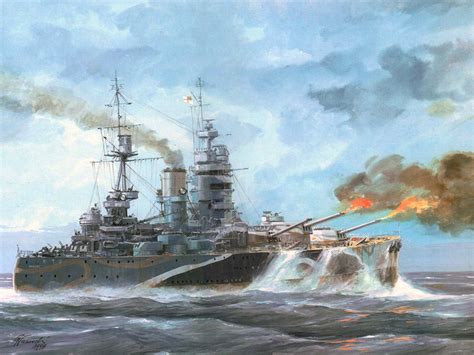 Photo Rodney Battleship Royal Navy Ships Painting Art Army 1600x1200