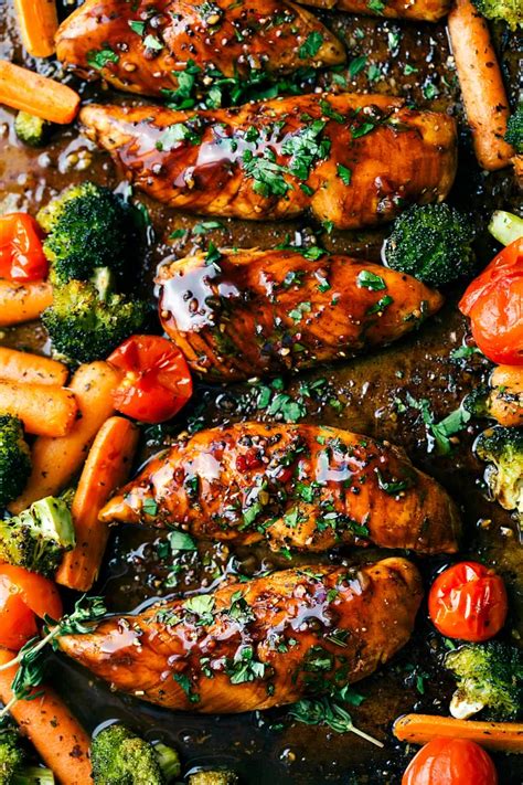 ONE PAN Balsamic Chicken and Veggies | Chelsea's Messy ...