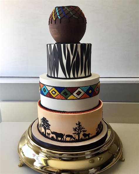 Exquisite Wedding Cakes on Instagram: “African themed wedding cake with