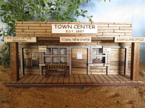 Miniature Old Western Town Center Rustic Building American Old Etsy