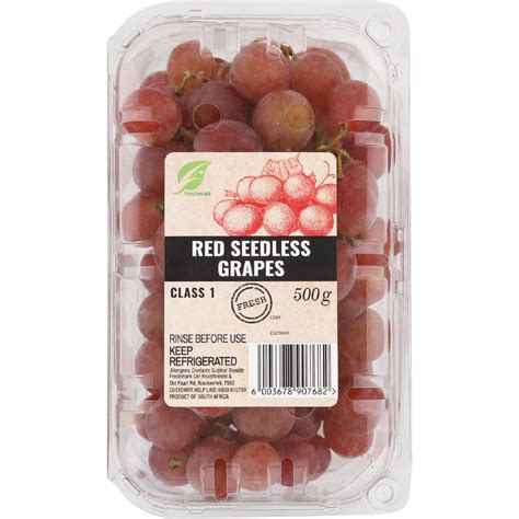 Red Seedless Grapes Pack 500g Grapes Fresh Fruit Fresh Food