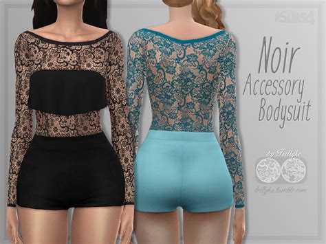 The Sims Resource Trillyke Noir Accessory Bodysuit