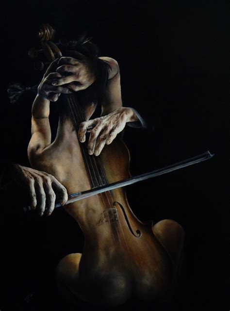 The Cello Painting By Sergey Kolesnikov Ks Artmajeur
