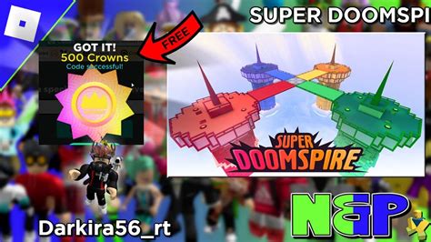 The super doomspire is an entertaining team eliminating game with interesting gameplay. CORONAS GRATIS👑 | SUPER DOOMSPIRE | ROBLOX CODE 2020 - YouTube