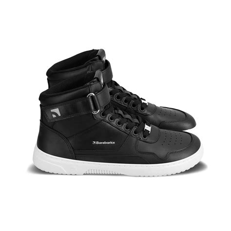Barefoot Sneakers Barebarics Zing High Top Black And White Leather