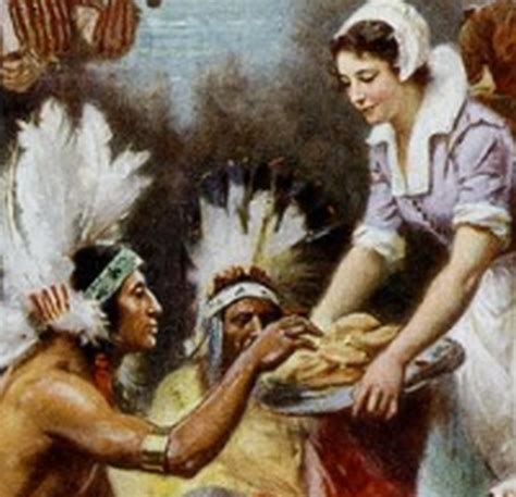 native americans welcomed immigrant pilgrims in the first thanksgiving