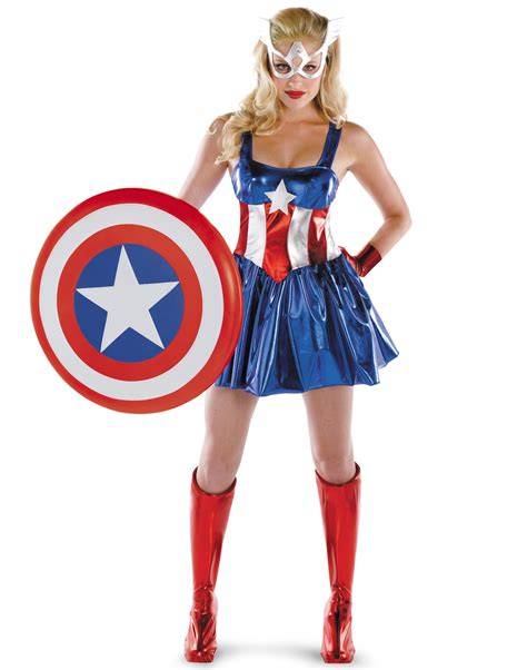 Captain America Sexy Superhero Fancy Deluxe Halloween Costume Womens 4 14 Ebay
