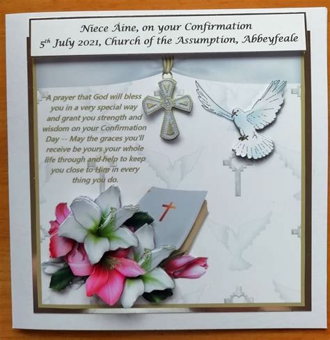 Confirmation Prayer Card Cardsncraftsie