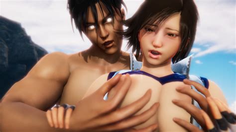 Kazama Asuka Kazama Jin Tekken Highres Tagme 3d Groping Nipples