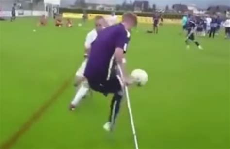 Man City Amputee Footballer Scores Spectacular Solo Goal After Leaving