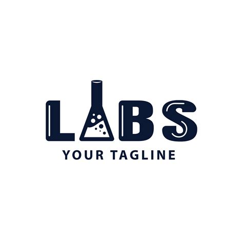 Lab Design Logo In Word Sign Style Chemical Bottle In Letter A 7980700