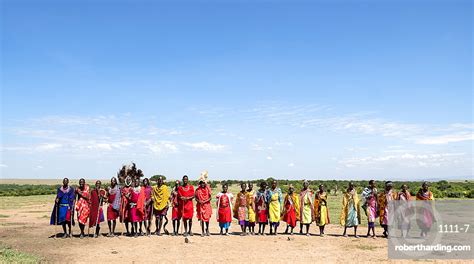 Masai Mara Members Sing Tribal Stock Photo