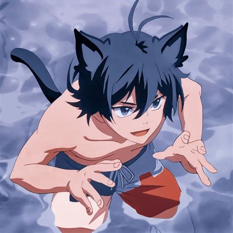 Miya Chinen Icons In 2021 Anime Cat Boy Anime Black Haired Anime Boy