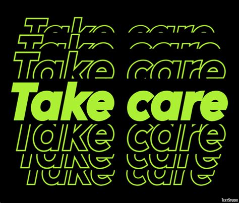 Take Care Text Effect And Logo Design Sentence Textstudio