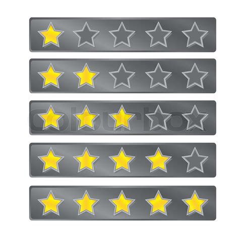 Star Rating Chart Vector Illustration Stock Vector Colourbox