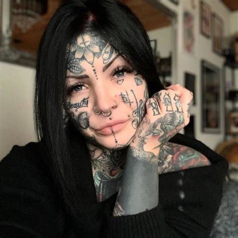 Tattooed Girls Face Tattoos For Women Facial Tattoos Face Tattoos