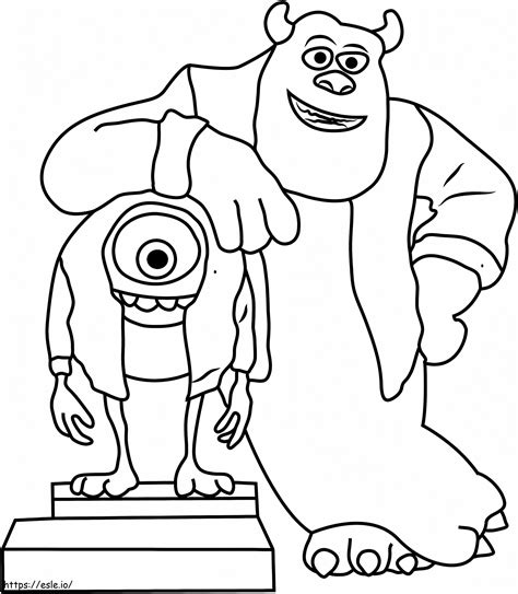 Monsters Inc Mike Coloring Pages