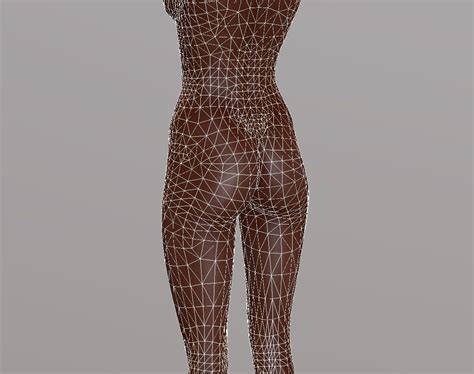 Naked African Woman Rigged 3d Game Character 3D Model 8 Blend C4d