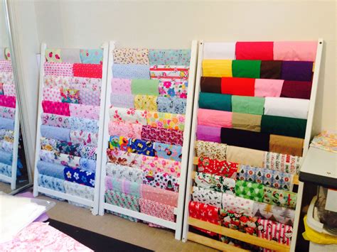 Awesome Fabric Storage Idea For My Sewing Room Using An Old Cot Frame