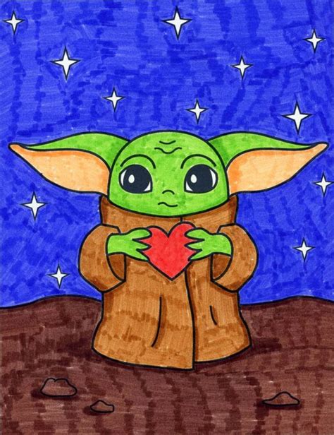 How To Draw Baby Yoda Easy Step By Step Cute Owen Agescits