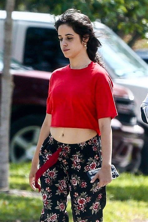 Camila Cabello Beautiful In Red Crop Top Out In Coral Gables Hot