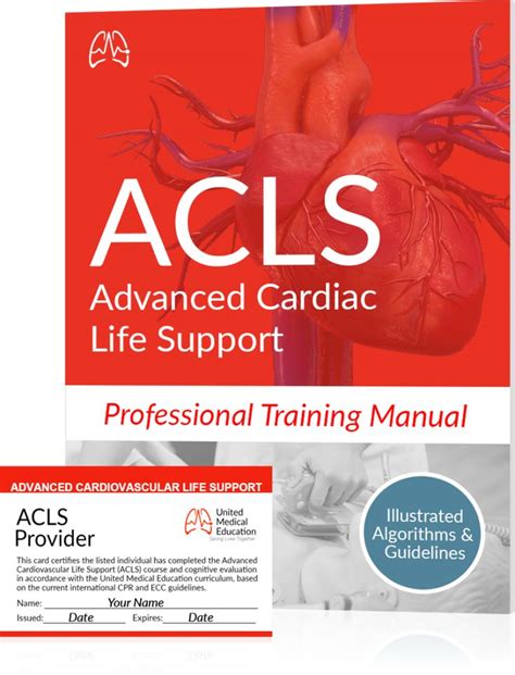 Acls Certification Training Manual And Card Advanced Cardiac Life