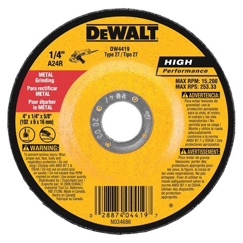 Dewalt 4 In X 14 In X 58 In General Purpose Metal Grinding Wheel
