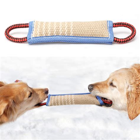 12 Jute Training Bite Tugs Toy With 2 Handles For Schutzhund Police