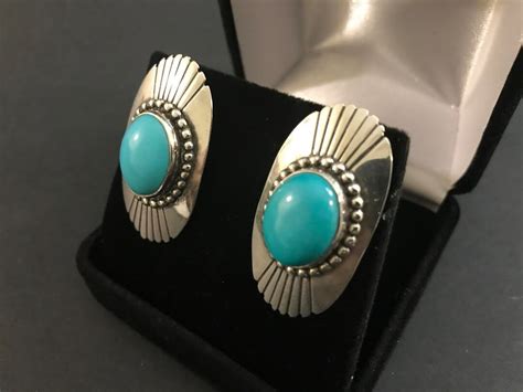 Sterling Silver W Denetdale Navajo Silver And Turquoise Etsy
