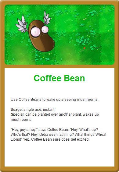 Coffee Beangallery Plants Vs Zombies Wiki Fandom