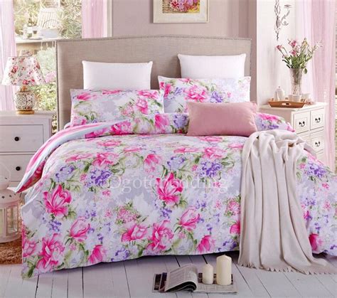 Clearance High Quality Pink Floral Country Comforter Sets