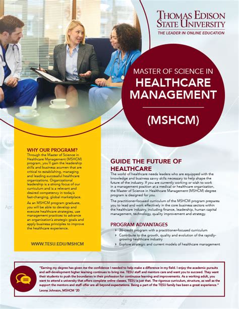 Master Of Science In Healthcare Management Ms In Healthcare Management