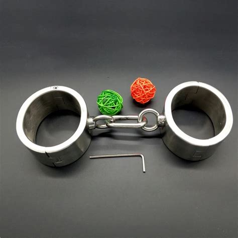 Aliexpress Com Buy Adult Games Steel Handcuffs Oval With Chains Stainless Steel Hand