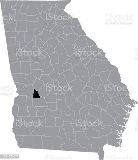 Location Map Of The Schley County Of Georgia Usa Stock Illustration