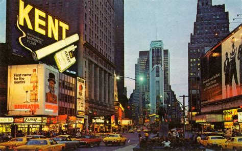 time square at night, 1960s | Times square new york, Nyc times square, Times square