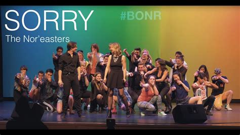 The nor'easters, icca champs & sing it on staples, are taking the recording world by storm. Sorry (opb. Justin Bieber) - The Nor'easters - YouTube