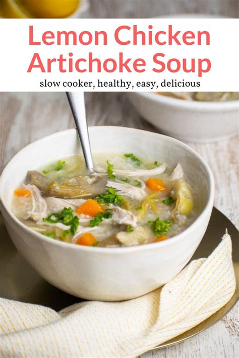 Lemon Chicken Artichoke Soup Slow Cooker Instant Pot Or Stovetop