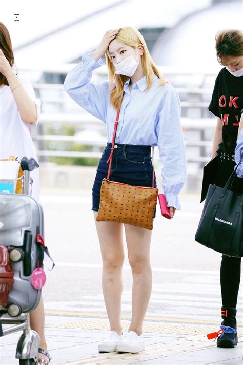 Dahyun Twice 180823 Incheon Airport To Indonesia Airport Fashion Kpop Casual Chic Outfit Fashion